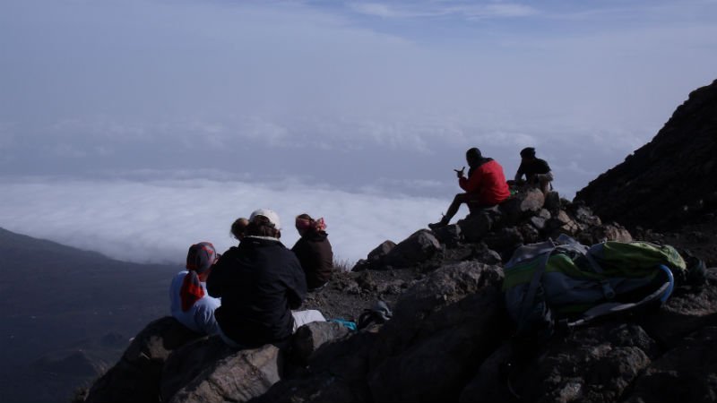 On the top of the Fogo Volcano