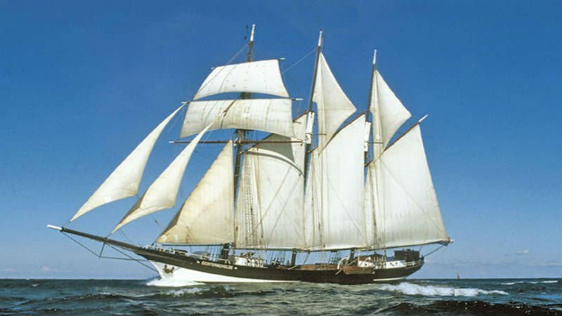 Oosterschelde three-master sailboat