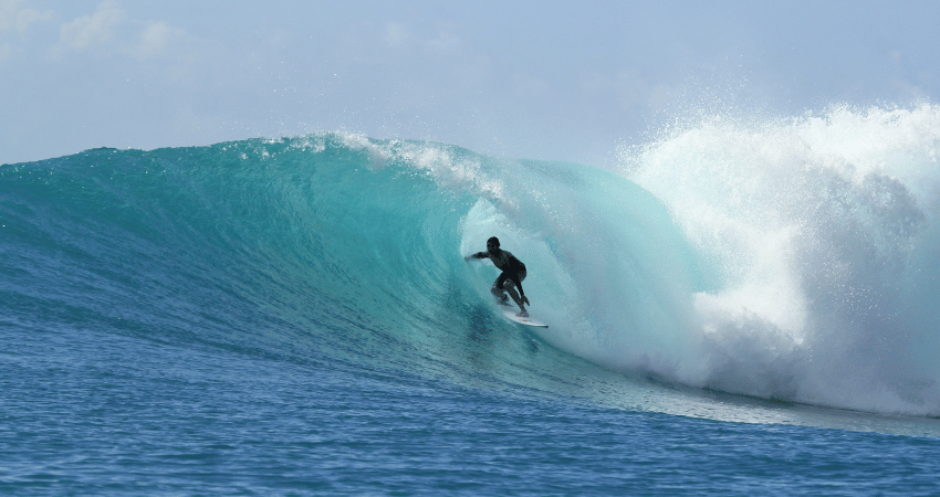 Wave surfing Cape Verde