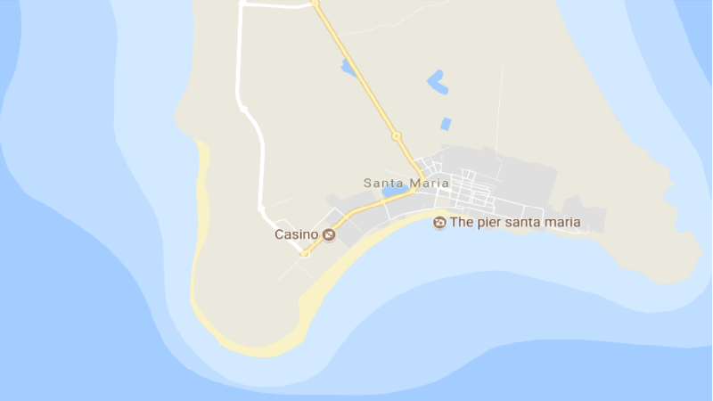 Map location of Santa Maria beach