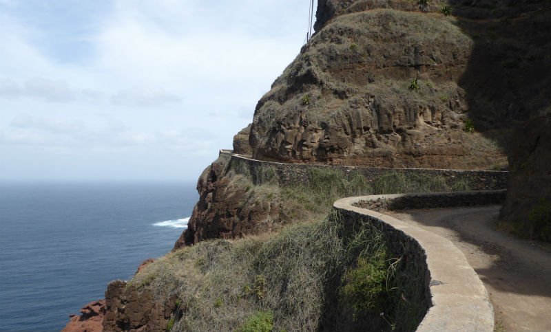 The road towards the village of Fontainhas
