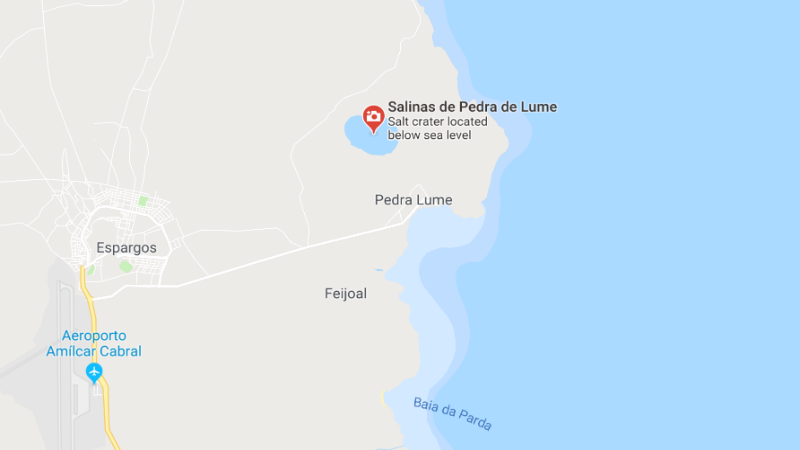 Map location Salinas de Pedra de Lume