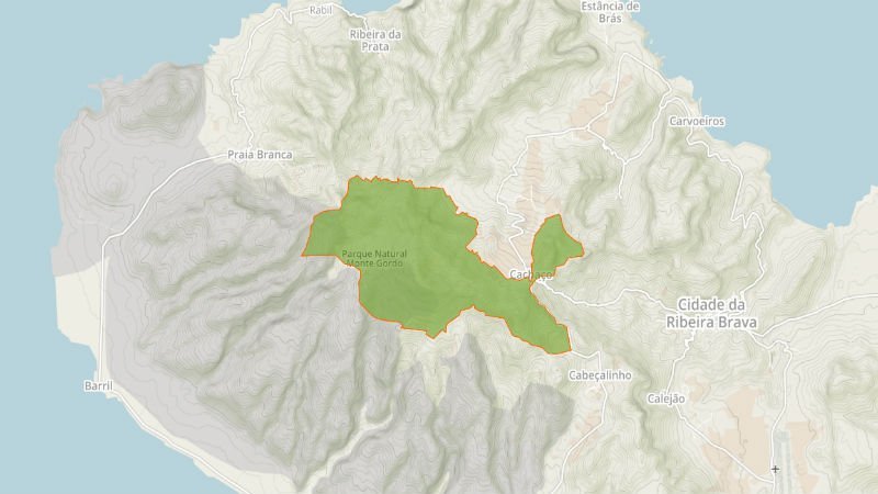 Area of National Park Monte Gordo