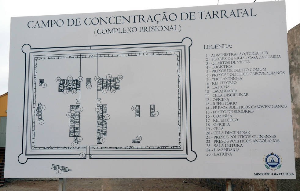 Map of concentration camp Tarrafal